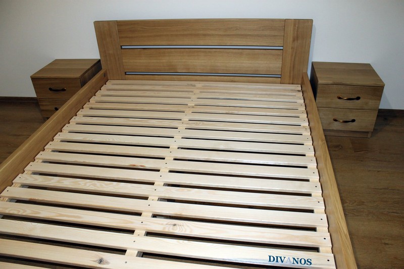Ліжко з дубу "Колорадо 22" з прохідними ногами