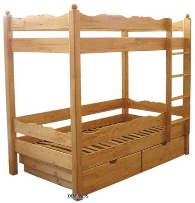 Двухъярусная кровать из сосны "Весёлые горки"