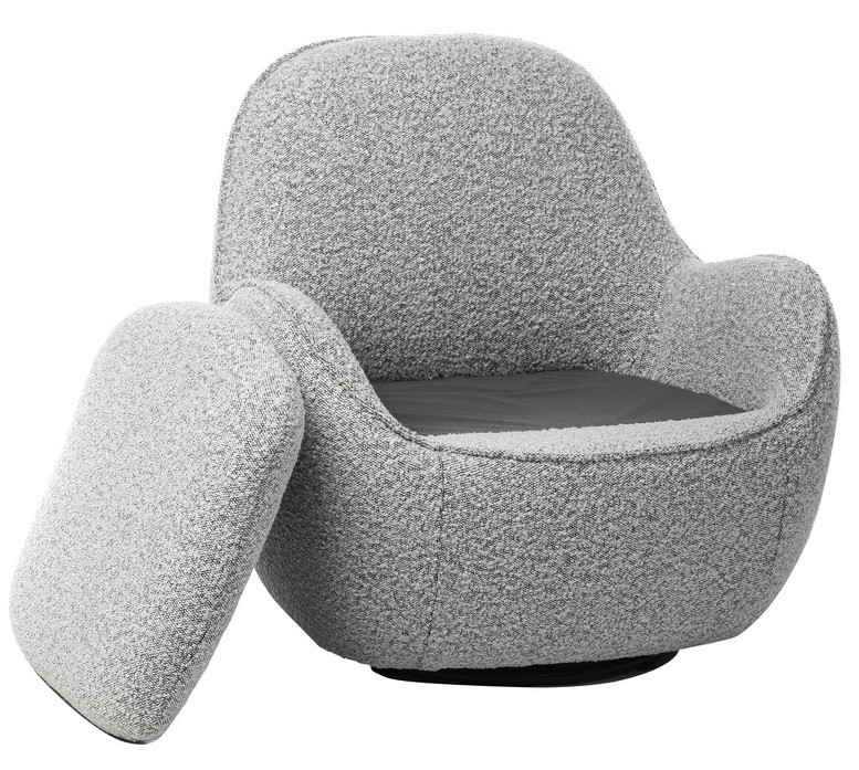 Поворотное кресло "Каллисто" серый