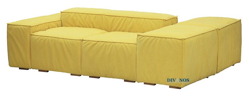 Двусторонний диван "Вероника" с пуфами