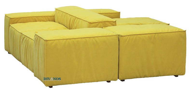 Двусторонний диван "Вероника" с пуфами