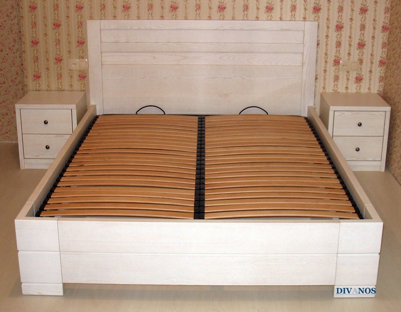 Ліжко двоспальне з ясена "Снігова королева"